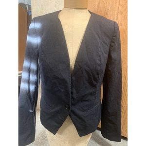 Navy Blue Pinstripe Business Blazer